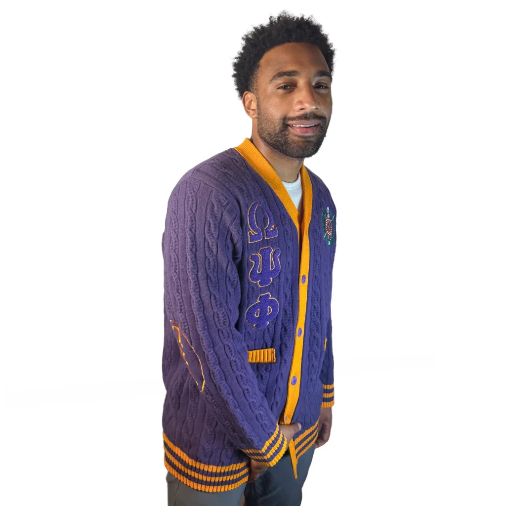 Purple Cable Knit Cardigan